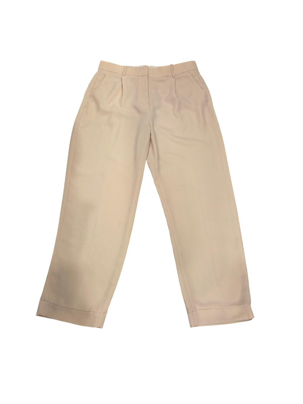 J Crew Tan Wide Leg Pants High Rise Cut Altered Hem Womens Size 12